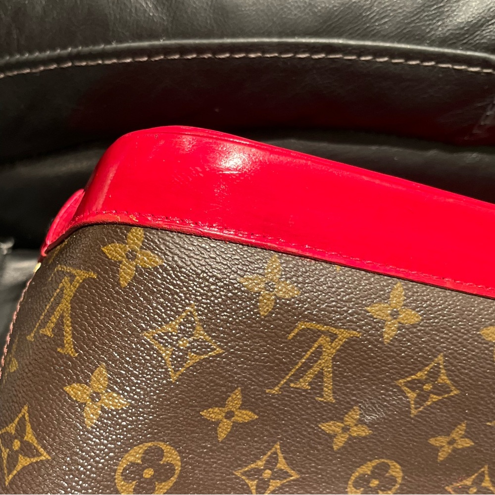 Preloved Authentic Louis Vuitton Alma Bag red trim & surprise interior design - Picture 9 of 11